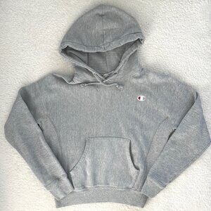 Champion Gray Reverse Weave Hoodie Sweatshirt - XS